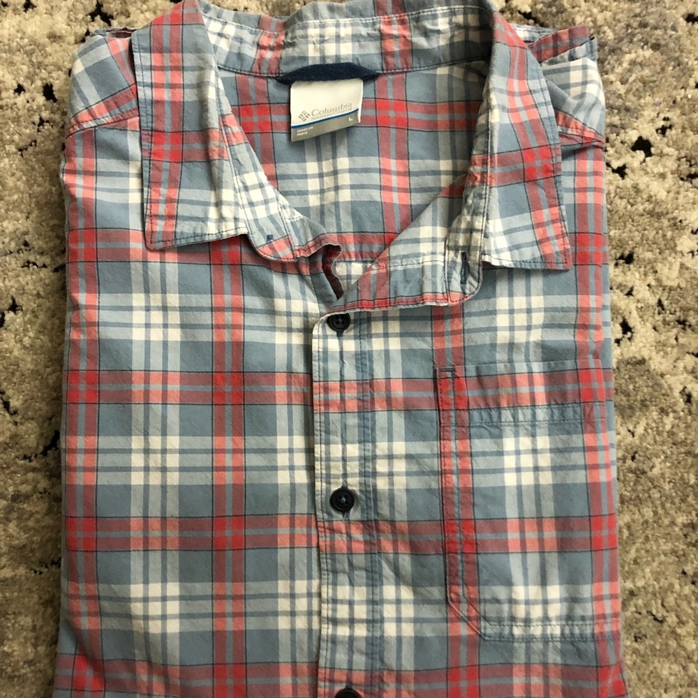 Columbia Sportswear Men’s Large Plaid Button Down
